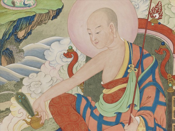 清姚文瀚畫第十四納阿噶塞納尊者　軸