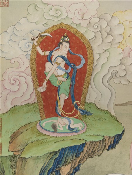 清姚文瀚畫第十四納阿噶塞納尊者　軸