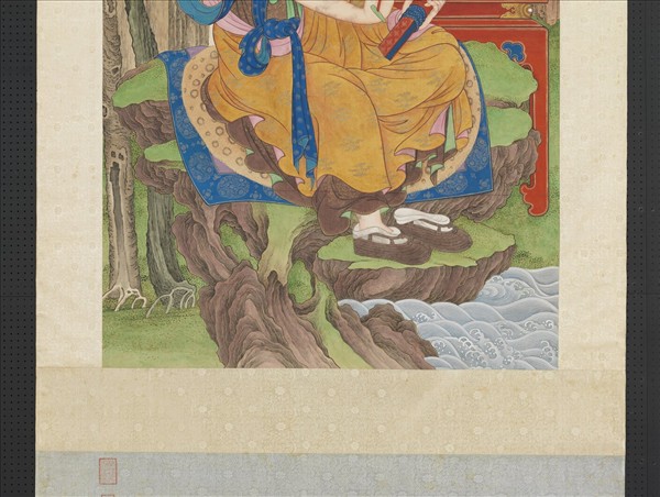 清姚文瀚畫第十五鍋巴嘎尊者　軸