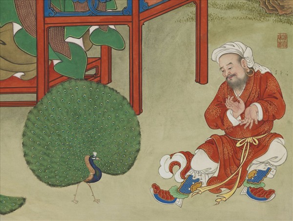 清姚文瀚畫第十六阿必達尊者　軸