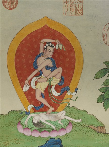 清姚文瀚畫第十六阿必達尊者　軸