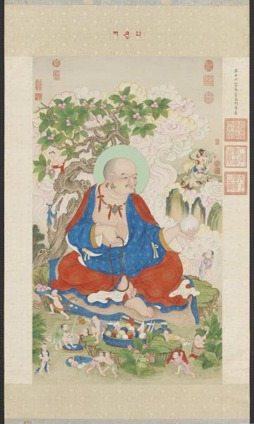 清姚文瀚畫第十八嘎沙鴉巴達喇瑪尊者　軸