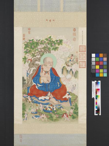 清姚文瀚畫第十八嘎沙鴉巴達喇瑪尊者　軸