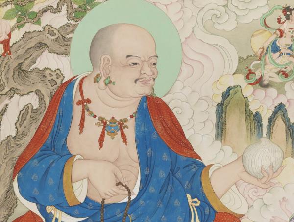 清姚文瀚畫第十八嘎沙鴉巴達喇瑪尊者　軸