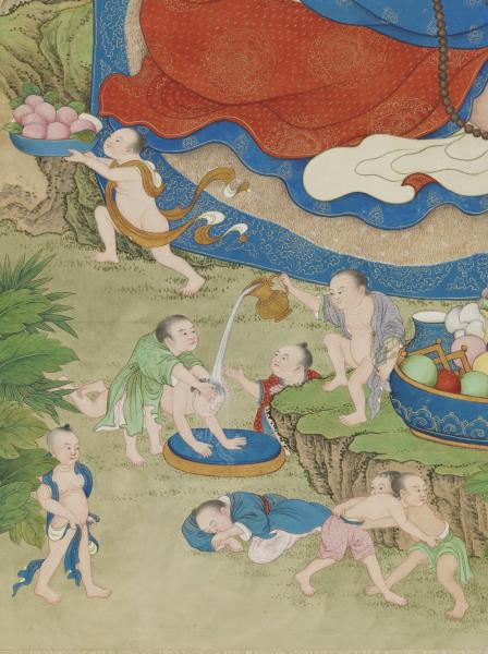 清姚文瀚畫第十八嘎沙鴉巴達喇瑪尊者　軸