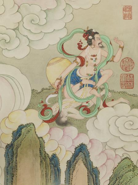 清姚文瀚畫第十八嘎沙鴉巴達喇瑪尊者　軸