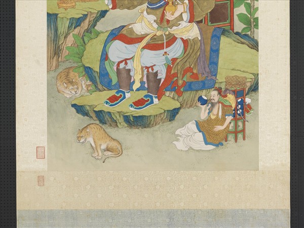 清姚文瀚畫第十七納納答密答答喇尊者　軸