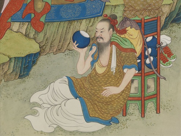 清姚文瀚畫第十七納納答密答答喇尊者　軸