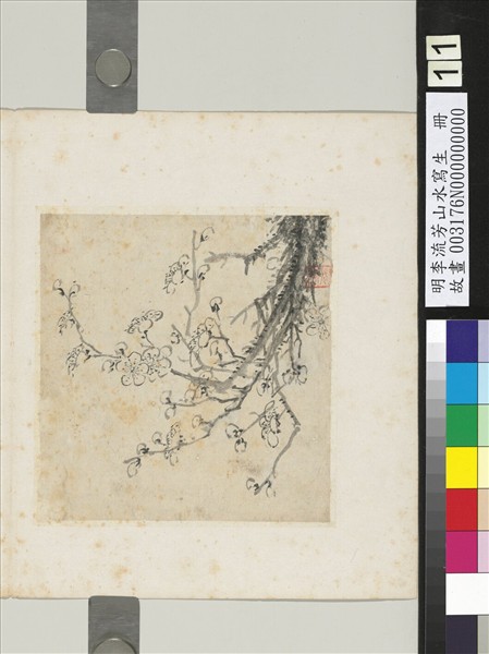 明李流芳山水寫生　冊　梅花