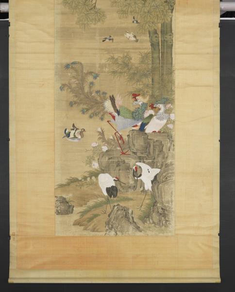 清楊大章畫鳳凰梧桐　軸