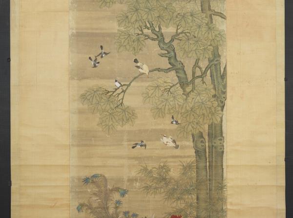 清楊大章畫鳳凰梧桐　軸