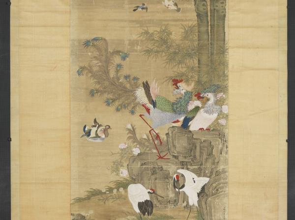 清楊大章畫鳳凰梧桐　軸