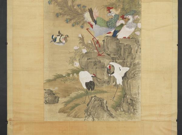 清楊大章畫鳳凰梧桐　軸