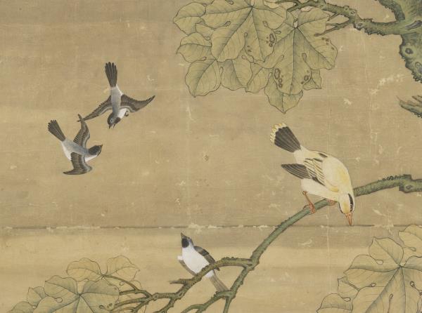 清楊大章畫鳳凰梧桐　軸