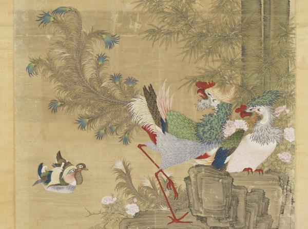 清楊大章畫鳳凰梧桐　軸