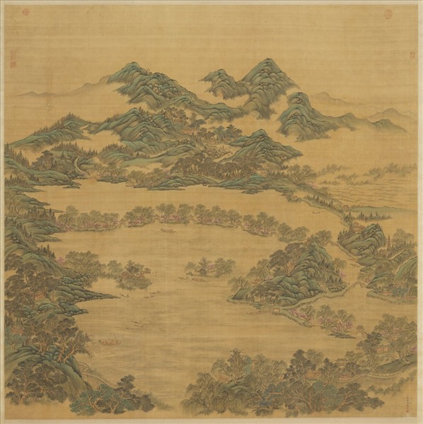 清關槐西湖圖　軸