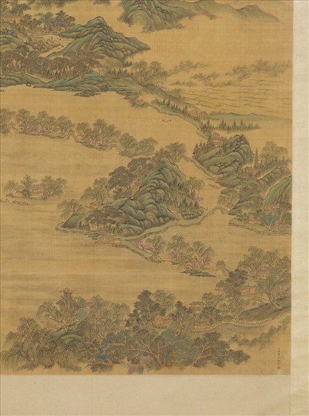 清關槐西湖圖　軸