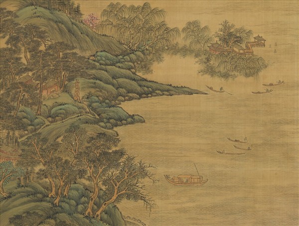 清關槐西湖圖　軸