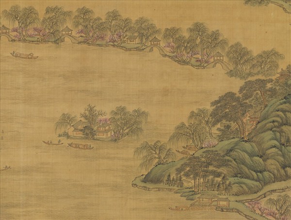 清關槐西湖圖　軸