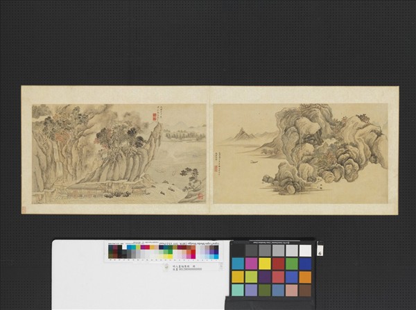 明人畫幅集冊　冊　明諸念脩怪峰藏閣