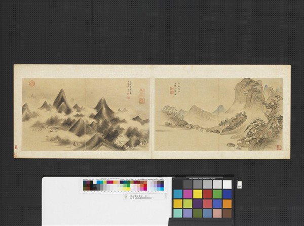 明人畫幅集冊　冊　明朱多𥛲松崦閒樓