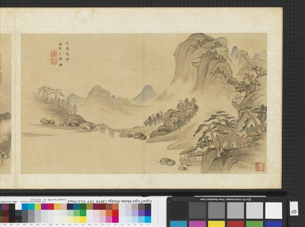 明人畫幅集冊　冊　明朱多𥛲松崦閒樓