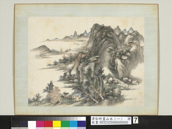 清弘旿畫山水（一）　冊　秋浦漁磯