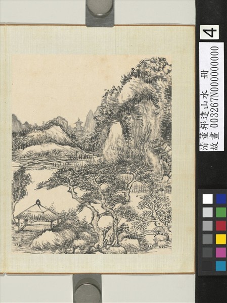 清董邦達山水　冊　塔亭相對