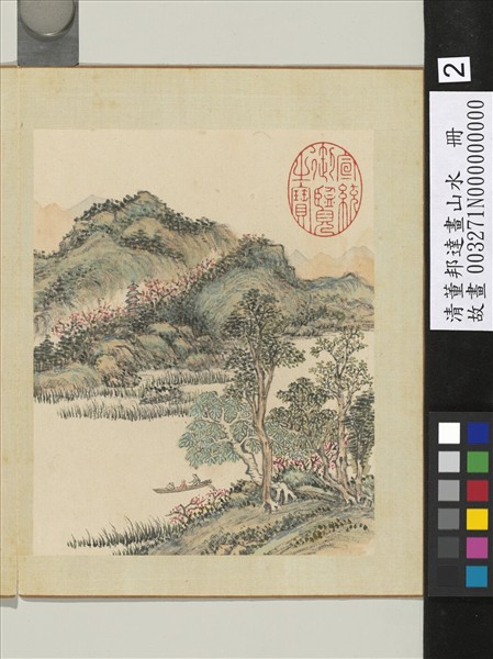 清董邦達畫山水　冊　春江泛輕舟