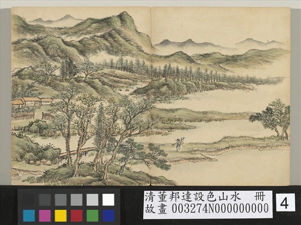 清董邦達設色山水　冊　竹裡人家