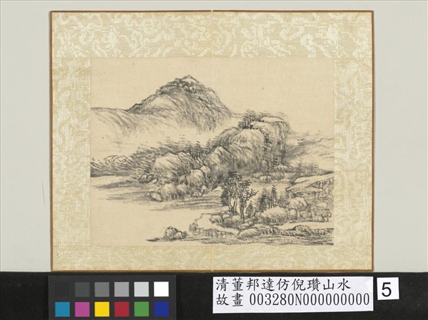 清董邦達仿倪瓚山水　冊　枯筆山水