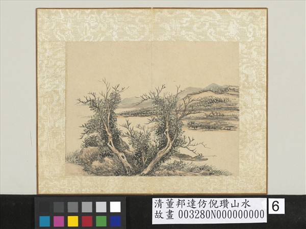 清董邦達仿倪瓚山水　冊　清江垂釣