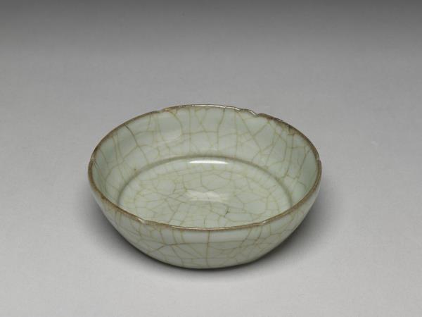 哥窯 青瓷葵口洗