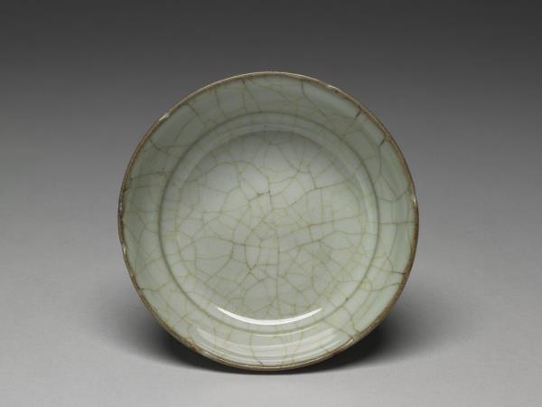 哥窯 青瓷葵口洗