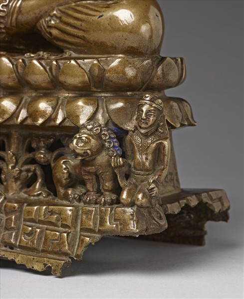 印度 喀什米爾 七世紀 黃銅 佛坐像