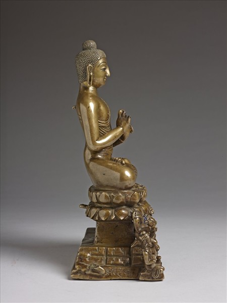 印度 喀什米爾 七世紀 黃銅 佛坐像