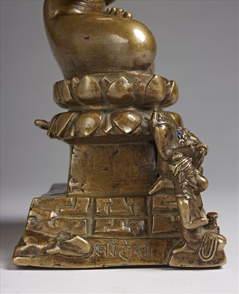 印度 喀什米爾 七世紀 黃銅 佛坐像