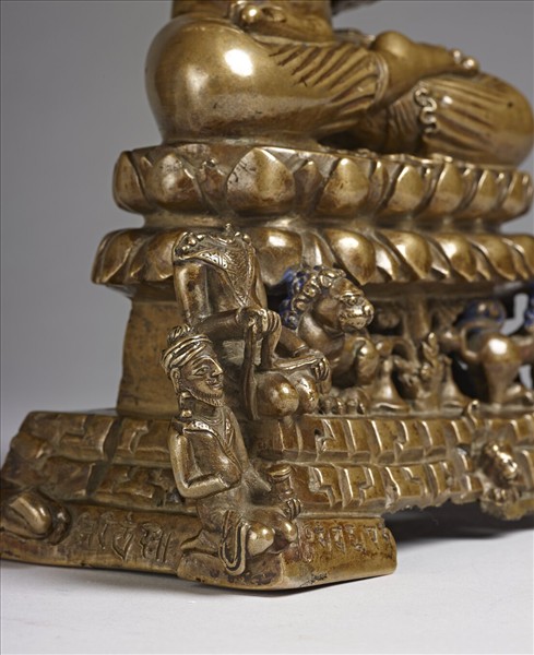 印度 喀什米爾 七世紀 黃銅 佛坐像