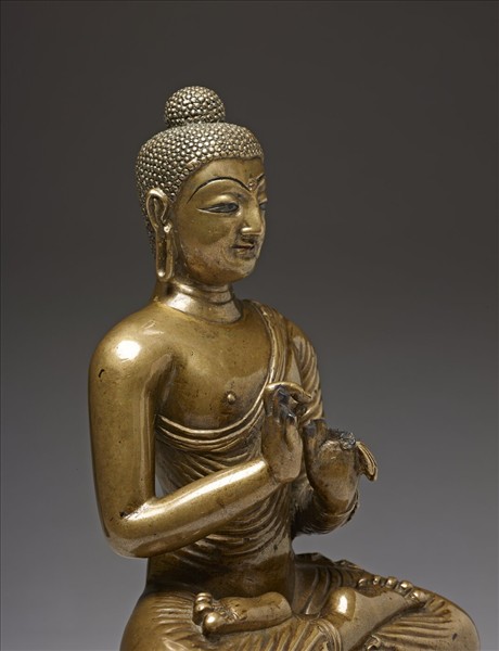 印度 喀什米爾 七世紀 黃銅 佛坐像