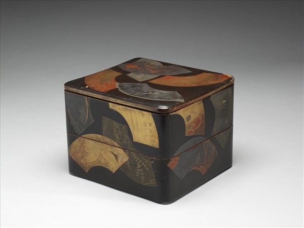 散扇蒔繪方盒