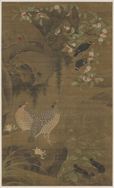 明殷宏花鳥　軸