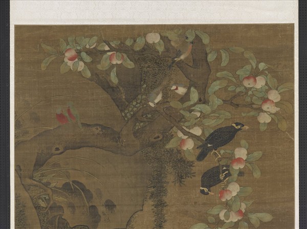 明殷宏花鳥　軸