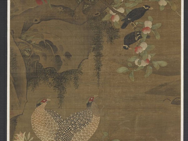 明殷宏花鳥　軸