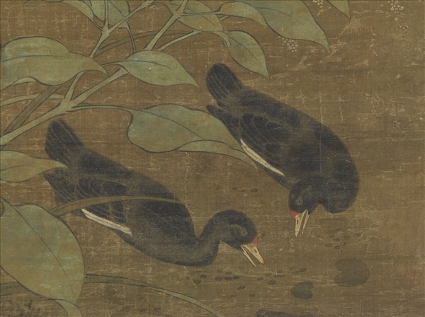 明殷宏花鳥　軸