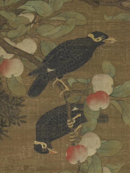 明殷宏花鳥　軸