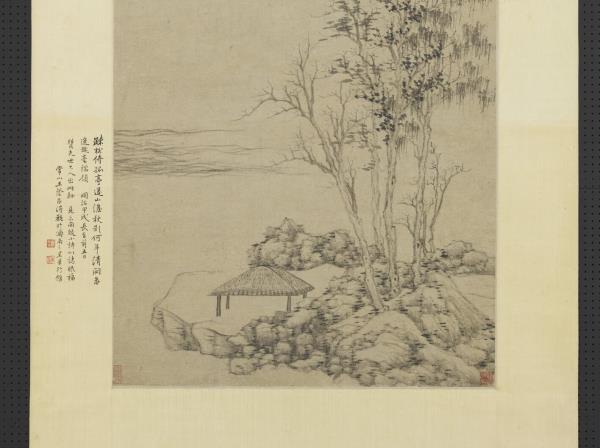 元倪瓚溪亭山色圖　軸