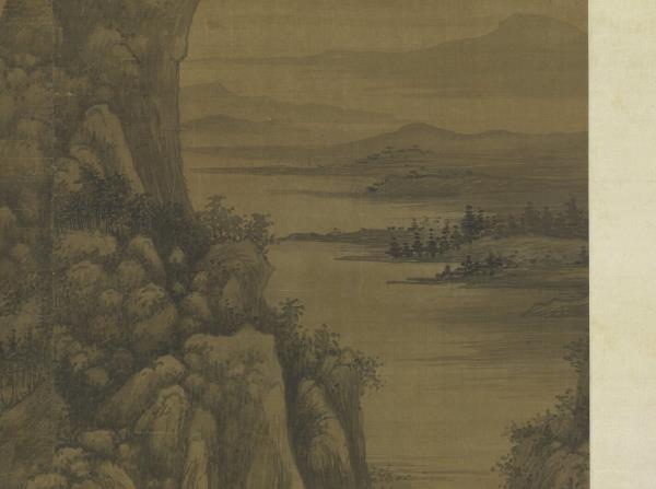 五代南唐巨然秋山圖　軸