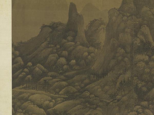 五代南唐巨然秋山圖　軸