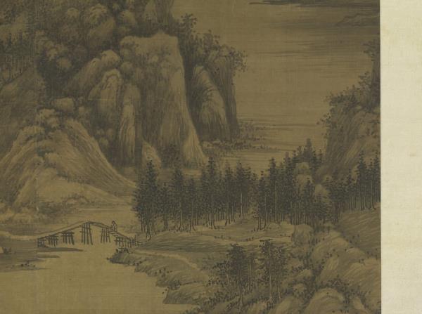 五代南唐巨然秋山圖　軸