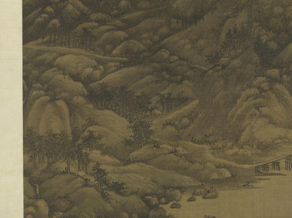 五代南唐巨然秋山圖　軸